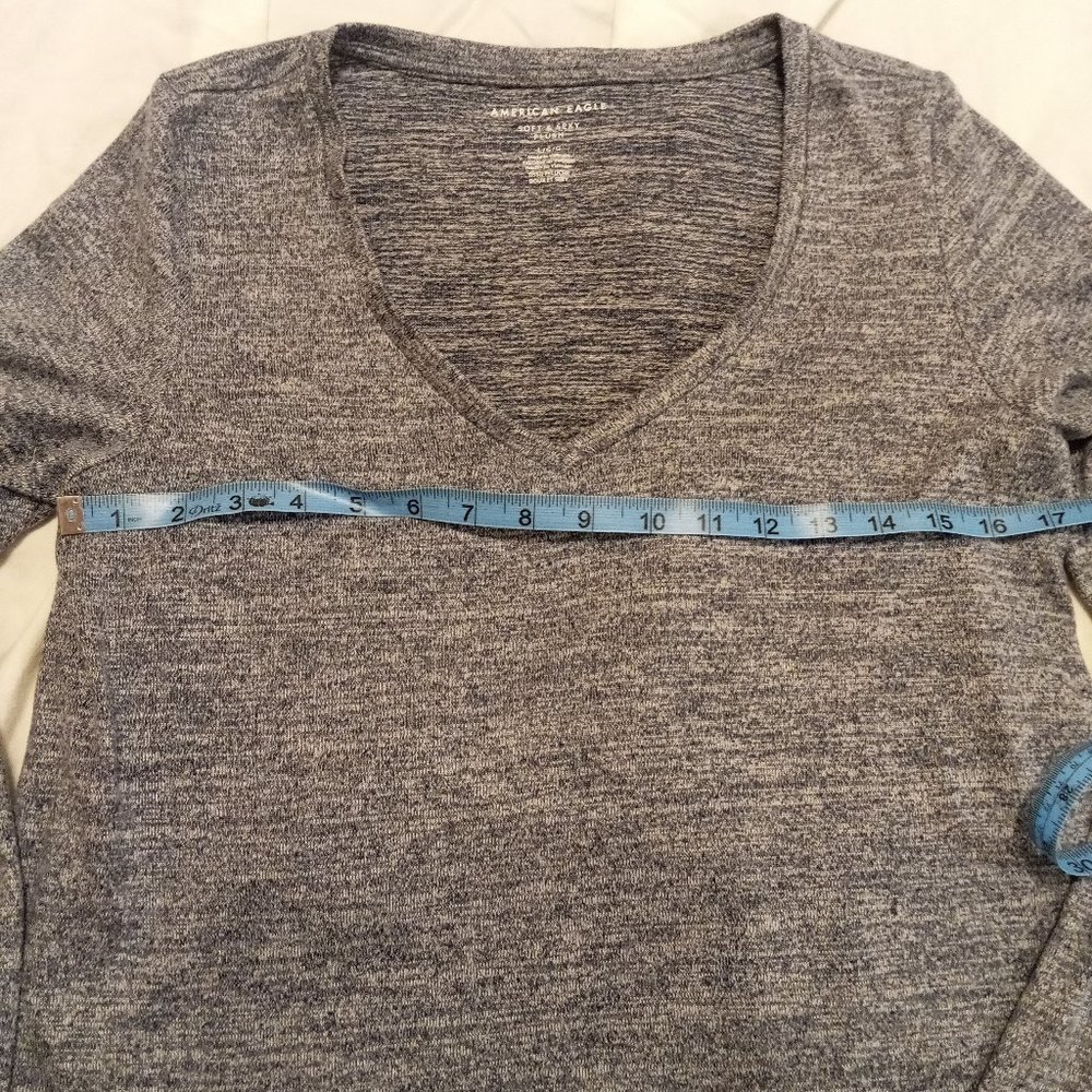 AE Soft & Sexy Plush V-Neck Long Sleeve Tee - Picture 3 of 7